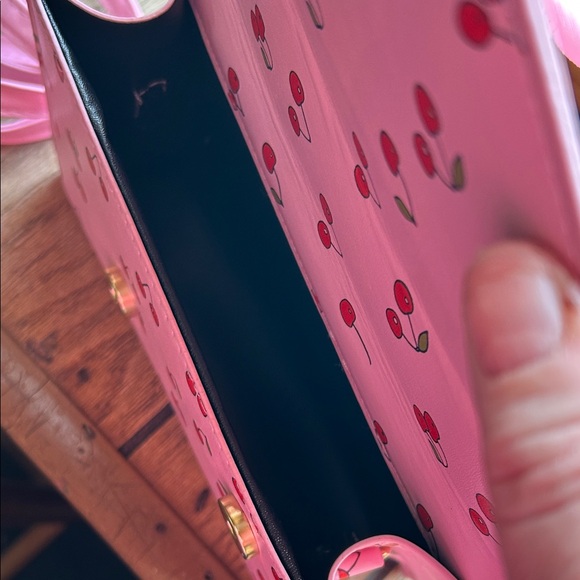 Pink Cherry-Print Mini Top Handle Bag - Picture 2 of 5